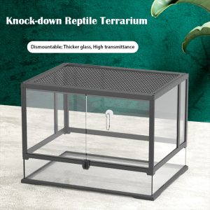 Reptile terrarium manufacturer in China knock-down reptile glass terrarium dismountable reptile habitat detachable reptile tank