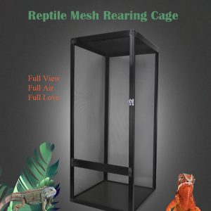 Aluminum reptile mesh rearing cage dismountable reptile terrarium knock-down pet box lizard chameleon tree frog leopard gecko