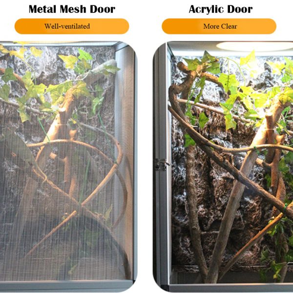 Aluminum reptile mesh rearing cage dismountable reptile terrarium knock-down pet box lizard chameleon tree frog leopard gecko - Image 2