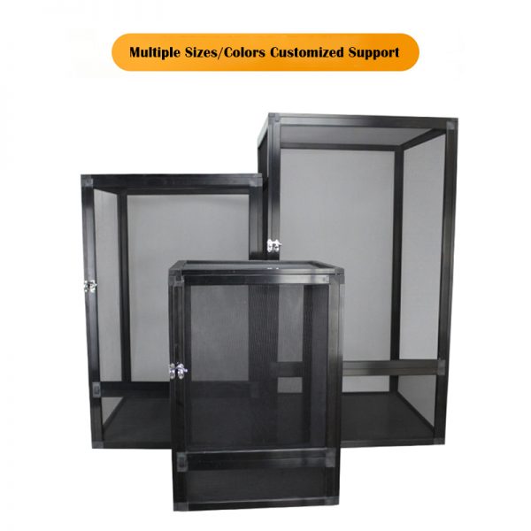 Aluminum reptile mesh rearing cage dismountable reptile terrarium knock-down pet box lizard chameleon tree frog leopard gecko - Image 4