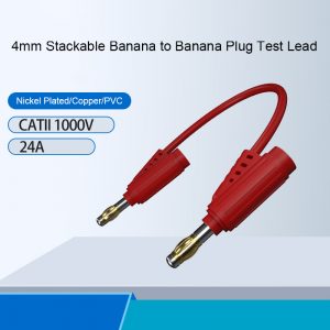 Stackable Banana to Banana Plug Test Lead Soft Electrical Test Cable Custom Made Test Wire 6.6Ft 2M 1000V 15A 4mm Plug
