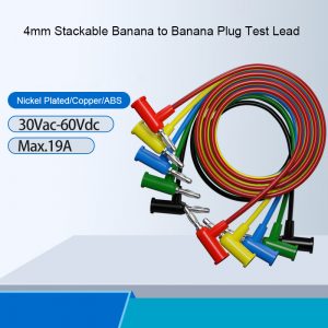 4mm Stackable Test Lead Banana to Banana Plug Test Wire 1M Soft Test Cable for Educational Instrument Laboratory Panel