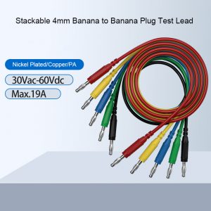 Stackable 4mm Banana to Banana Plug Test Lead for Teaching Device Teaching Instrument Educational Panel Soft Test Cable