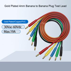 Gold Plated 4mm Banana to Banana Plug Test Lead Soft PVC Test Cable Wire Harness Test Wire China Custom Made Cable Factory