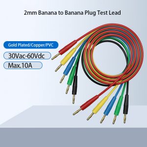 2mm Banana to Banana Plug Test Lead Soft Test Cable PVC Test Wire Factory in China Custom Made Test Lead for Multimeter