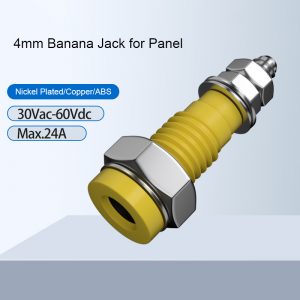 4mm Banana Jack for Panel 4mm Panel Socket 4mm Wiring Terminal Binding Post Connector Mounting Hole Size 8mm Nut Lock