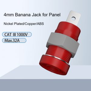4mm Banana Jack for Panel Plastic Nut Fastening Mounting Hole Size 12mm China Banana Jack Factory Wiring Terminal Soldering