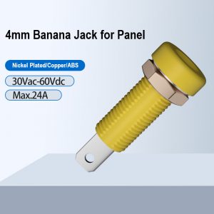 4mm Banana Jack for Panel Mounting Hole Size 8mm Metal Nut Lock 4mm Wiring Terminal Soldering Chinese Connector Factory