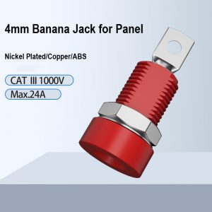4mm Banana Jack for Panel Mounting Hole Size 8mm Soldering Wiring Terminal Connector Panel Socket 4mm Banana Jack Maker
