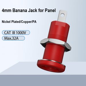 4mm Banana Jack for Panel Mounting Hole Size 12mm Chinese Banana Jack Manufacturer Soldering Wiring Terminal Connector