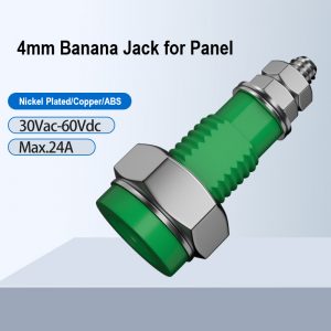 4mm Banana Jack for Panel Mounting Hole Size 10mm Screw Fastening Metal Nut Chinese Banana Jack Factory Wiring Terminal