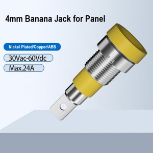 4mm Banana Jack for Panel Mounting Hole Size 8mm Metal Nut Screw Fastening Soldering Wiring Terminal Connector Supplier