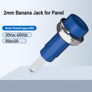 2mm Banana Jack for Panel Mounting Hole Size 5mm Soldering Wiring Terminal Connector Screw Fastening Banana Jack Factory