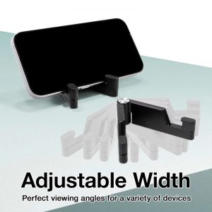 V shaped cell phone stand aluminum foldable compact small size delicate cell phone holder metal black silver orange China supplier